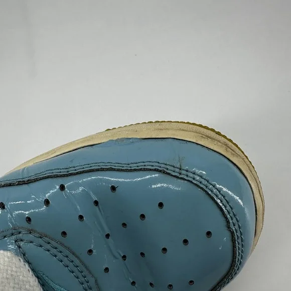 Vintage Nike Air Force 1 Low Pixie Shoes Mens Size 10.5 Blue Lime 312945-412